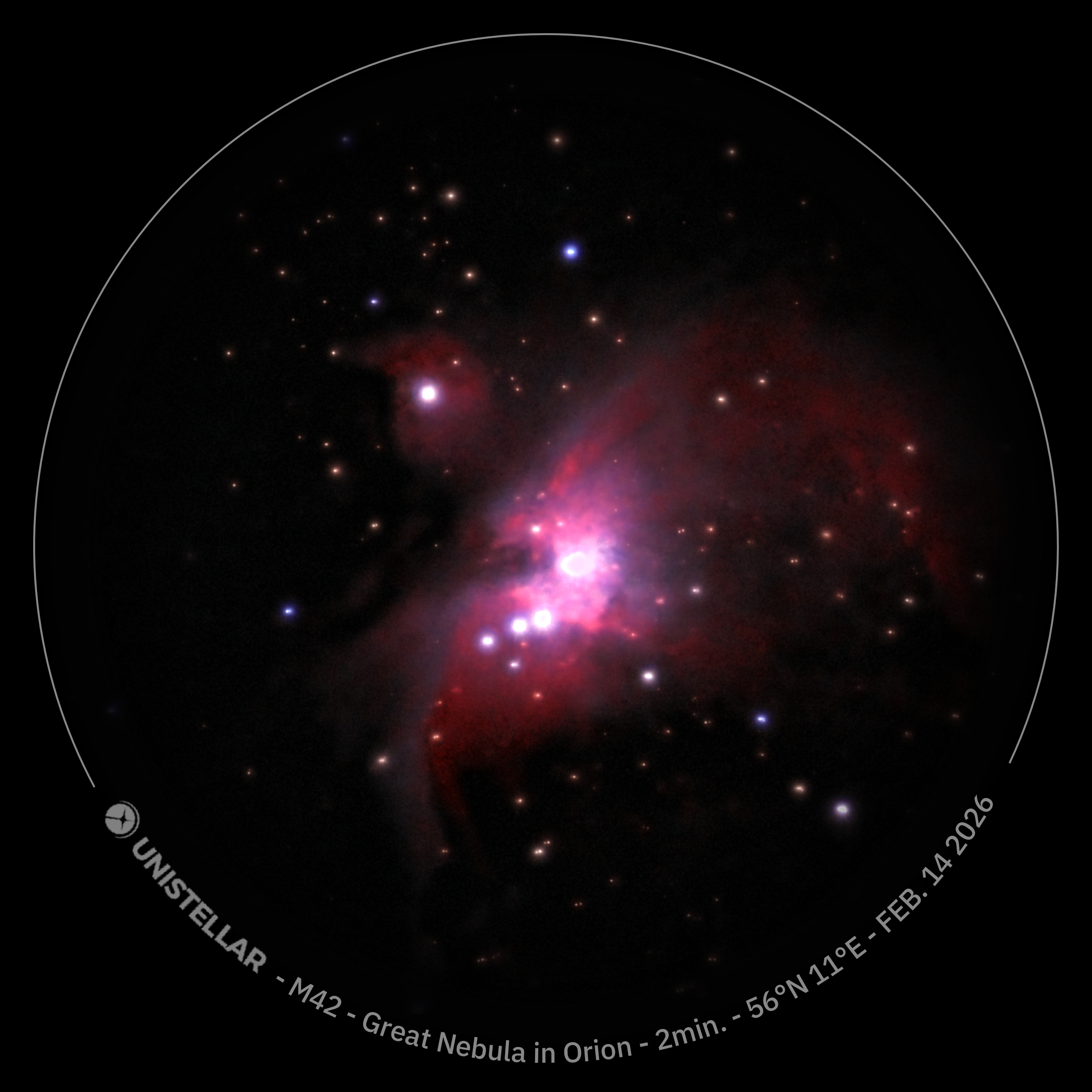 M42 Orion-tågen i februar