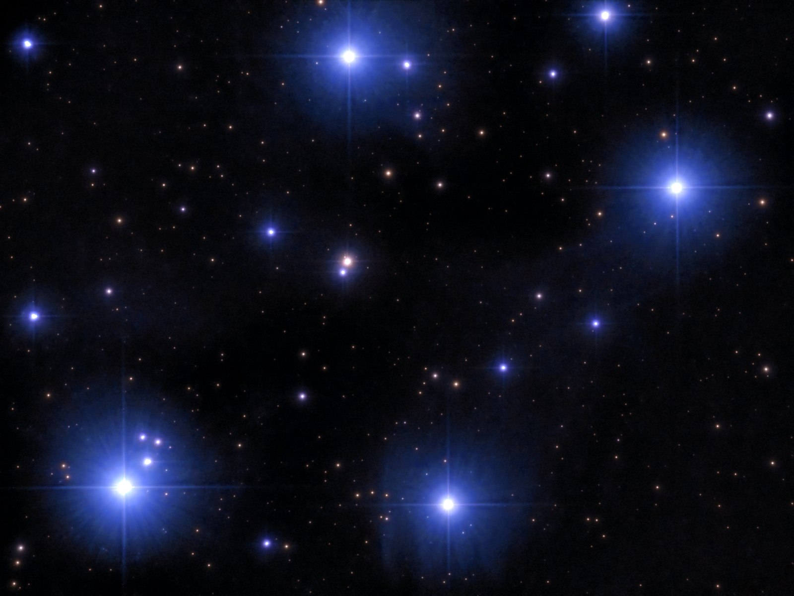 M45 Pleiaderne, nærbillede