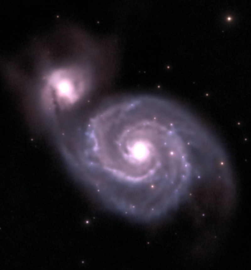 M51 Hvirvelgalaksen og NGC 5195
