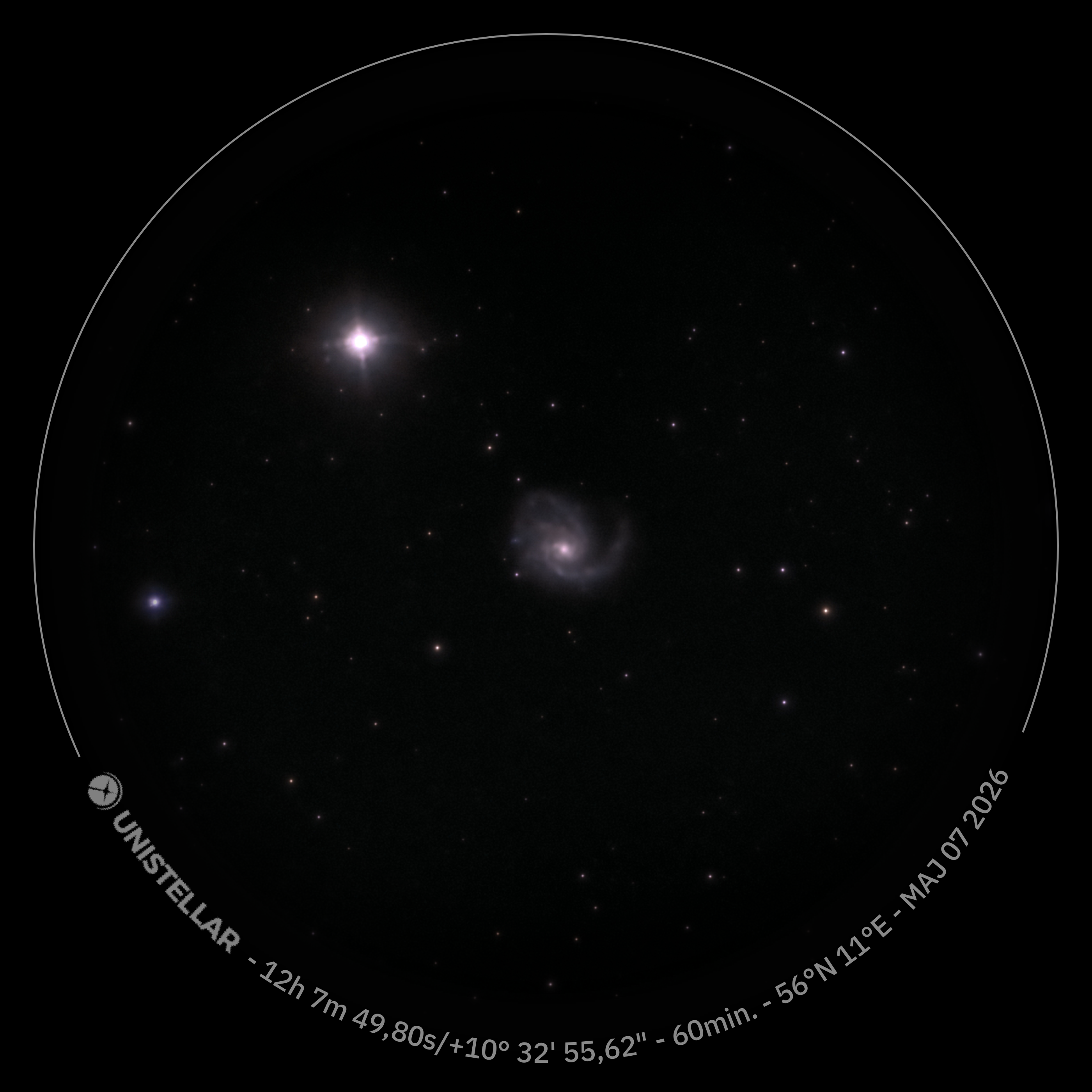 M61 spiralgalakse i Jomfruen
