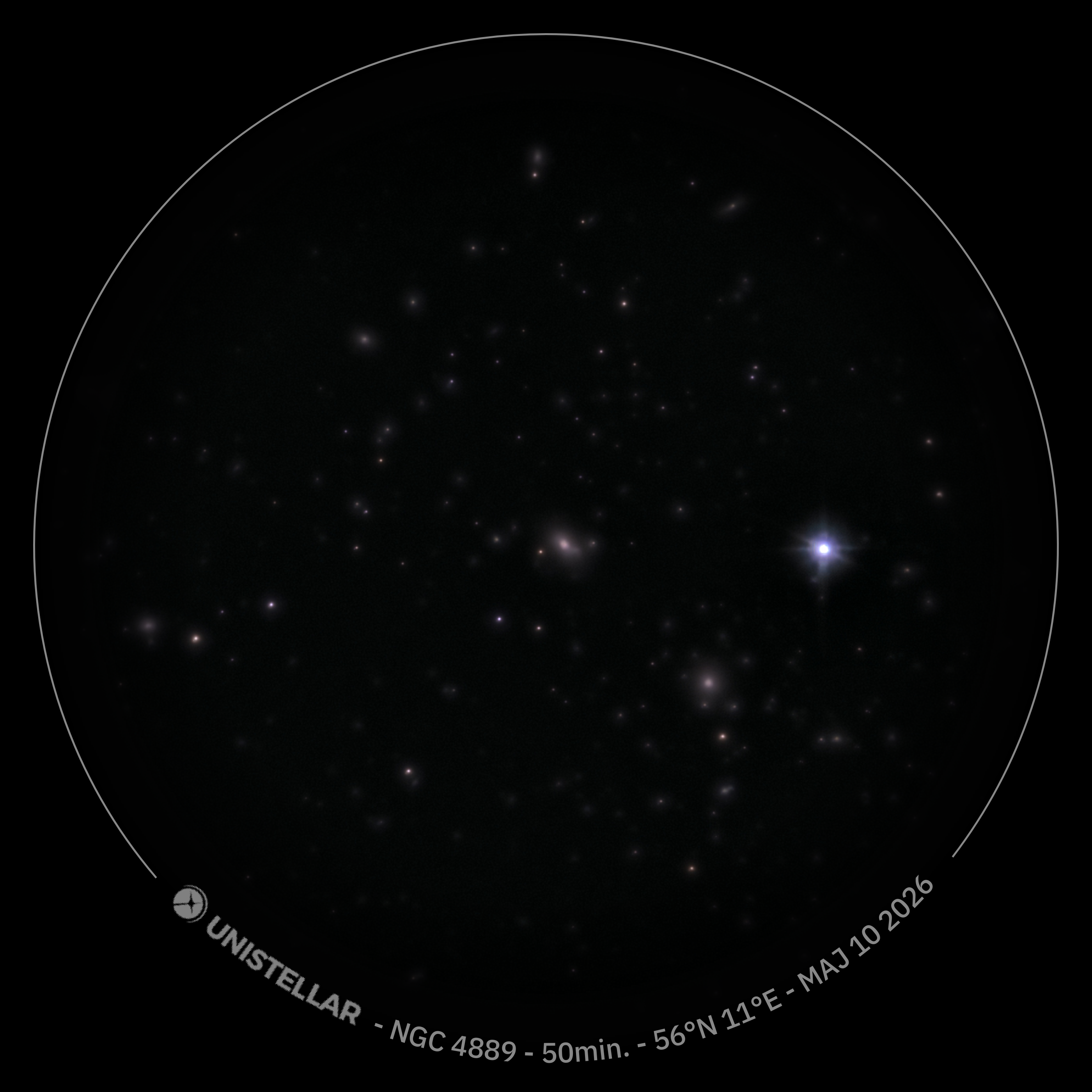 NGC 4889 i Coma-galaksehoben